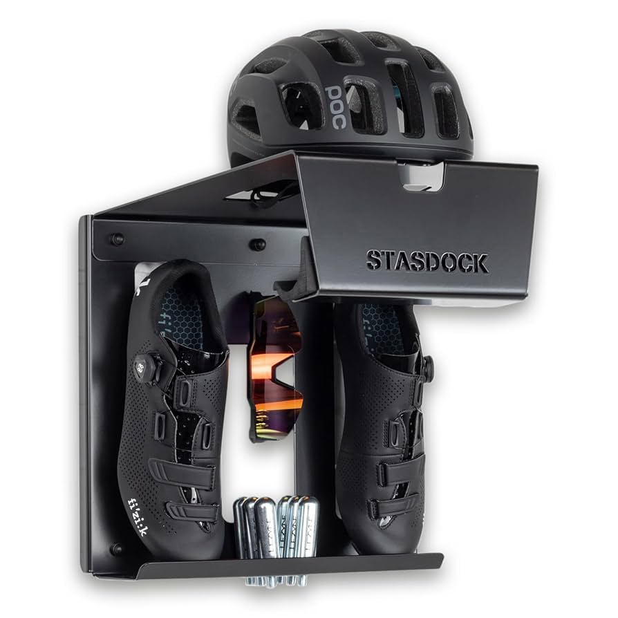 STASDOCK 自転車用収納ラック ブラック Stasdock Wall Bike Rack | Bike Wall Mount Happy Black